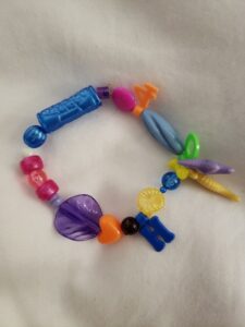 Plastic beaded bracelet